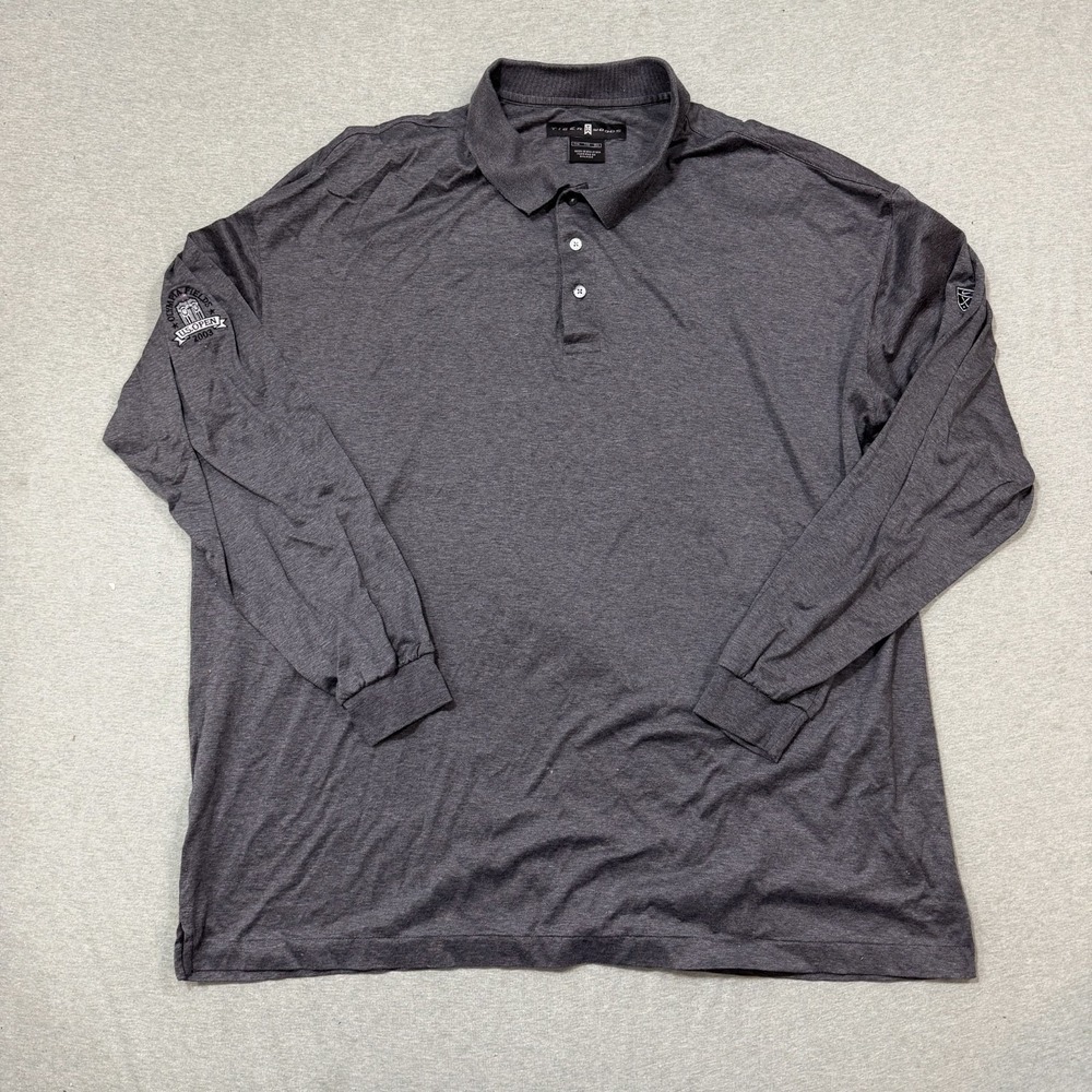 Vintage Tiger Woods X Nike Golf 2003 Olympia Field U.S Open Gray Shirt Mens 2XL